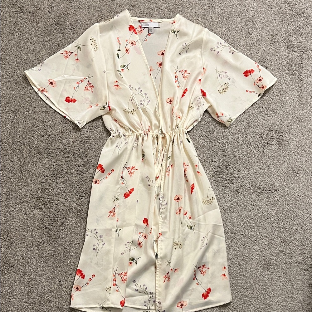 Floral Satin Robe